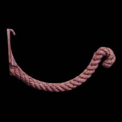 Rope gutter bracket